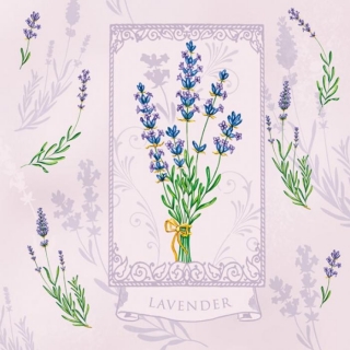 Ubrousek s levandulí - decoupage