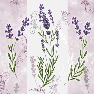 Ubrousek s levandulí - decoupage