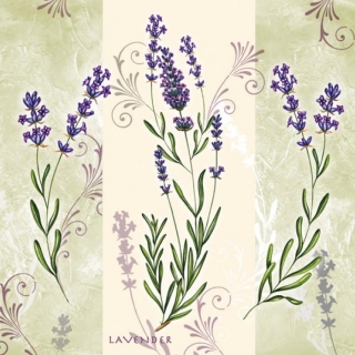 Ubrousek s levandulí - decoupage