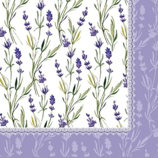 Ubrousek s levandulí - decoupage