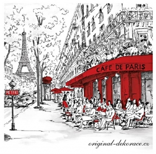 Ubrousek s Eiffelovkou, Paris - decoupage